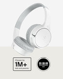 Belkin SoundForm Mini - Wireless Bluetooth Kids Headphones, 30H Battery, 85dB Safe Volume Limit, Built-in Microphone - Toddler On-Ear Earphones for iPhone, iPad, Fire Tablet, Ideal for School - White by TinyTreasures Baby Boutique