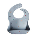 mushie Silicone Baby Bib | Adjustable Fit Waterproof Bibs (Retro Cars) by TinyTreasures Baby Boutique
