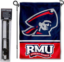 College Flags & Banners Co. Robert Morris Colonials Garden Flag with Stand Holder by GreenHaven Gardens