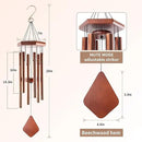 Small Wind Chimes for Outside, 28 Inches Wind Chimes Outdoor Tuned Soothing Melody, Sympathy Wind Chimes for Mom/Housewarming, Bronze Wind Chimes Outside Decoration. by CozyNest Decor