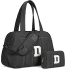 Women Duffle Bag with Initial, Personal Item Travel Bags，Gifts for Granddaughter-Gym Bag with Wet Pocket，Lightweight Travel Bags Personalized Tote with Makeup Pouch by TinyTreasures Baby Boutique