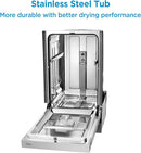 Midea MDF18A1AST Built-in Dishwasher with 8 Place Settings, 6 Washing Programs, Stainless Steel Tub, Heated Dry, Energy Star by TinyTreasures Baby Boutique