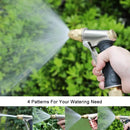 FANHAO Garden Hose Nozzle, 100% Heavy Duty Metal Spray Nozzle High Pressure Water Nozzle with 4 Patterns for Watering Garden, Washing Cars and Showering Pets - Full Brass Nozzle + ABS Non-Slip Grip by GreenHaven Gardens