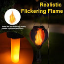 2PCS Solar Hot Air Balloon Lanterns with Flame with Shepherd's Hooks, Glass Hanging Flickering Lights Outdoor Waterproof for Garden Tree Yard Patio Mother's Day Gift, 18" H Colorful by GreenHaven Gardens