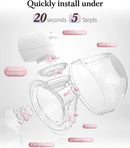 ABP-1508 Hands Free Breast Pump Wearable with Storage Bag, Wearable Breastfeeding Pump Strong Suction, Low Noise, 3 Modes 9 Levels, with 21/24mm Insert/Flange, 2 Pack (White) by TinyTreasures Baby Boutique