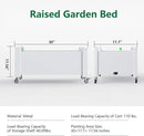 Elevated Raised Garden Bed with Legs,Outdoor Large Resin Patio Planter Box Stand Divisible with Drain Plug,Water Monitor for Plants Vegetables Flowers Fruits(Ashen) by GreenHaven Gardens