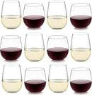 Libbey Stemless 12-Piece Wine Glass Party Set for Red and White Wines by CozyNest Decor