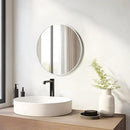Fabuday Silver Circle Mirror for Wall 20 inch - Round Mirror for Bathroom, Entryway, Living Room, Hallway, Bedroom Decor, Small Matte Frame Mirrors by CozyNest Decor