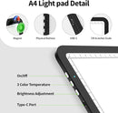 Up To 9000Lux Super Bright A4 Light Pad,Rechargeable light box with 4000mAH Lithium Battery for Cricut Weeding Vinyl Tool,Magnet light box for tracing,light board for Diamond Painting,Sketching,Tattoo by TinyTreasures Baby Boutique