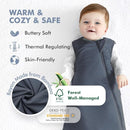 HAPIU Unisex Rayon Made from Bamboo Baby Sleep Sack TOG 1.0, 2-Way Zipper YKK, Wearable Blanket Baby by TinyTreasures Baby Boutique