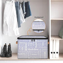 Custom Storage Basket with Name, Personalized Storage Bins with Zipper Lid, Foldable Fabric Storage Box Large capacity with Handle Purple White by TinyTreasures Baby Boutique