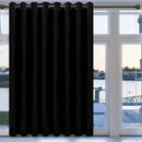 Easy-Going Blackout Door Curtains for Bedroom, Solid Thermal Insulated Grommet and Noise Reduction Window Drapes, Room Darkening Curtains for Living Room, 1 Panel (100x96 in, Black) by CozyNest Decor