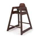 Foundations Neat Seat Wood Highchair for Restaurants, Easy to Clean, “No-tip” Feet, 3-point Safety Harness, Durable Hardwood, Small Footprint, Stackable (Antique Cherry) by TinyTreasures Baby Boutique