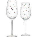 Polka Dot Stemmed Wine Glasses 16 Ounces Set Of 2 10 H By Polka Dot Wine Wedding Gla by The Wine Savant
