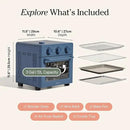 Our Place Wonder Oven | 6-in-1 Air Fryer & Toaster Oven with Steam Infusion | Compact, Countertop Friendly, Fast Preheat, Multifunctional | Air Fry, Toast, Roast, Bake, Reheat & Broil | Blue Salt by CozyNest Decor