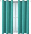 ChrisDowa Grommet Room Darkening Curtains for Bedroom and Living Room - 2 Panels Set Thermal Insulated Blackout Curtains (Teal, 42W x 63L) by CozyNest Decor