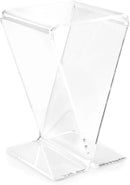 Clarte Acrylic V-Shaped End Table | Side Table for Living Room or Nighstand for Bedrooms | Premium Durable Glass-Like Design by CozyNest Decor