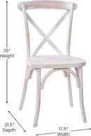 EMMA + OLIVER 2-Pack Lime Wash X-Back Chair by CozyNest Decor