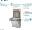 Elkay LZO8WS EZH2O Refrigerated Single Drinking Fountain with Bottle Filling Station and Hands Free Activation - Stainless Steel by CozyNest Decor