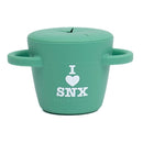 Bella Tunno Snack Cups for Toddlers, Silicone Spill Proof Food Container with Lid, Babies & Kids 6-12 Months, I Love SNX by TinyTreasures Baby Boutique