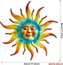 Metal Sun Wall Art Decor - 17.3 inches Outdoor Wall Decor,Sun Face Sculpture for Garden Farmhouse Yard Patio Fence Living Room Bedroom Gift Idea for Family Friends by CozyNest Decor