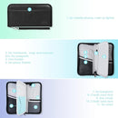 Real Leather Wallet RFID Family Passport Holder Waterproof Travel Essentials (All Black) by TinyTreasures Baby Boutique