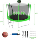 SKYUP Tranpoline 1500LBS 16 15 14 12 10 8 FT Tranpoline for 7-10 Kids and Adults, Windproof Outdoor Tranpoline with Enclosure Net, Basketball Hoop, Easy to Install & Last Long - ASTM Approved by TinyTreasures Baby Boutique