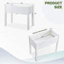 Psilvam Raised Garden Bed with Legs, Poly Lumber Raised Planter Box, Outdoor Elevated Garden Bed Suit for Backyard, Patio, Balcony 34" D x 18" W x 30" H（White） by GreenHaven Gardens
