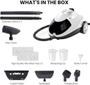 Steam Cleaner Sweepcent 1.5L Steamer for Cleaning Fast Heating 6-in-1 Multi-Surface with 8 Accessories UL499 Certified portable High Pressure Steam Cleaner for Home, Car, Floors, Sofas, Tiles, Grout by TinyTreasures Baby Boutique