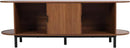 62" Tambour Door TV Stand,Wood Mid Century Modern TV Cabinet for Up to 70“ TV,Curved Edge Long TV Stand with Storage for Bedroom Living Room(Walnut, 62.2inch) by CozyNest Decor