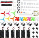 Sntieecr 6 Set DC Motors Kit, Mini Electric Motor 3V 15000RPM with 66 PCS Plastic Gears, AA Battery Holder Case, Motor Bracket, Shaft Propeller and Rocker Switch for DIY Toys Science Projects by TinyTreasures Baby Boutique