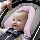 Pro Goleem Car Seat Head Support Infant, Soft Infant Car Seat Insert, 2 in 1 Carseat Head Support for Toddler, Perfect for Car Seat, Stroller, Swing, Bouncer, Pink and Gray by TinyTreasures Baby Boutique