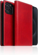 D7 Italian Wax Leather Wallet Case for iPhone 15 Pro - [2-in-1] Handcrafted Detachable Diary Style with Magnetic MagSafe Back Cover, Gift Box Included (Red) by TinyTreasures Baby Boutique