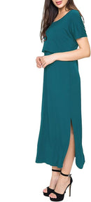 Smallshow Women's Maternity Nursing Dresses Split Long Dress for Breastfeeding by TinyTreasures Baby Boutique