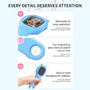 Kids Magnifying Glass Educational Science Kit - Mini LED Pocket Microscope for Kids(3-10 Years) - Durable Design - Ideal Gift for Girls (Blue) by TinyTreasures Baby Boutique