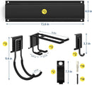 Garage Tool Organizer Wall Mount 13 PCS, Yard Garden Tool Organizer, Adjustable Tool Storage Rack with 8 Heavy Duty Hooks, Max Load 500lbs Garage Organization by GreenHaven Gardens