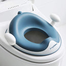 ANGELBLISS Baby Potty Training Toilet Seat with Soft Cushion Handles, Haute Collection, Double Anti-Slip Design and Splash Guard for Boys and Girls (Blue) by TinyTreasures Baby Boutique