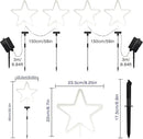 4 Pack Red White and Blue Solar Light Outdoor, 4th of July Decorations Patriotic Lights with Big LED Neon Star, Garden Stake Pathway Lights with 8 Modes for Independence Day Memorial Day Decor by GreenHaven Gardens
