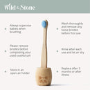 Wild & Stone Organic Baby Bamboo Toothbrushes | 4 Pack | Soft Bristles | 100% Compostable Handle | BPA Free | Vegan Baby Toothbrushes (Baby Pink) by TinyTreasures Baby Boutique