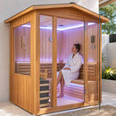 6000W Outdoor Traditional Steam Sauna with Cedar Wood for 4 People