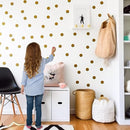 Gold Dots Wall Decals(200 Dots/2 Inch), Posh Polka Dots Wall Sticker for Girls Bedroom Playroom by TinyTreasures Baby Boutique