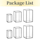 Glass Hurricane Candle Holder Large - Hewory 6pcs Black Rectangle Flower Holders Centerpiece for Table, Tall Floor Square Pillar Candle Lantern for Wedding, Anniversary, Party, Fireplace, Dining Room by CozyNest Decor
