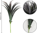 32 Pcs Artificial Grass Fake Plants 17.3in Outdoor Plants UV Resistant Faux Greenery Stems Fake Grass for Home Window Garden Office Patio Pathway Front Porch Halloween Décor Green & Black by GreenHaven Gardens