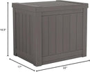 Suncast 22-Gallon Small Deck Box - Lightweight Resin Indoor/Outdoor Storage Container and Seat for Patio Cushions and Gardening Tools - Store Items on Patio, Garage, Yard - Stone Gray, Made in the USA by CozyNest Decor