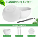 10 inch Hanging Planters for Indoor Plants, 2 Pack Planters for Outdoor Plants with Drainage Holes and Chain, Round Plastic Hanging Baskets, Hanging Flower Pots for Balcony Garden Decor-White by CozyNest Decor