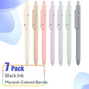 Vanhench 7Pcs 0.5mm Black Ink Pens Fine Point Smooth Writing Gel Pens Quick Dry with Soft Silicone Touch Barrel & Fidget Stress Ball, Multifunction Writing Office Desk Nurse School Supplies by TinyTreasures Baby Boutique