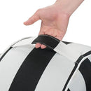 Inflatable Outdoor Ottoman with Air Pump,20"x9" Portable Patio Pouf,Water Resistant,Fade-Resistant,Round Blow Up Footrest Stools for Home Garden Camping Travel(Black White)