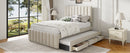 Upholstered Platform Bed With Twin Size Trundle And 3 Drawers by HouseOfZazla