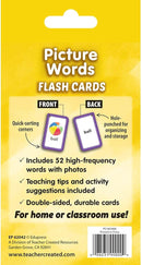 Teacher Created Resources Picture Words Flash Cards (EP62042) 3-1/8" x 5-1/8" by TinyTreasures Baby Boutique