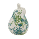 Set of 2 Floral Ceramic Pear and Apple Decor